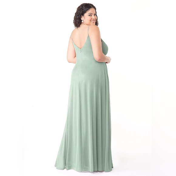 Azazie Evalin Bridesmaid Dress in color dusty sage - Picture 2 of 8